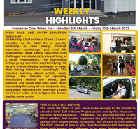 Weekly Highlights Semester 1 Week 6
