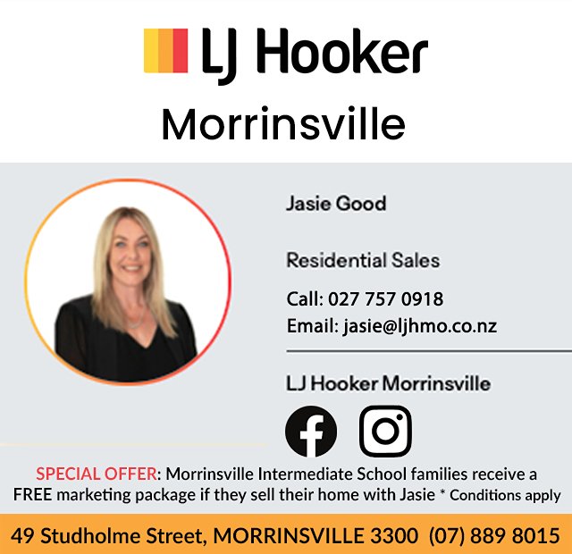 Jasie Good - LJ Hooker Morrinsville - Morrinsville Intermediate School