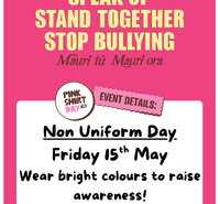Pink Shirt Day - Friday 15 May