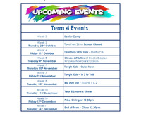 Upcoming Events - Term 4