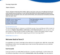 Newsletter 1 Term 2