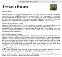 Mauriceville School Newsletter - Term 3 Week 2