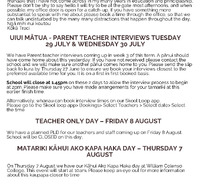 School Pānui 16 July 2025