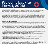 Community Newsletter Term 1 Week 1