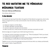 Pānui #3 - Pāngarau