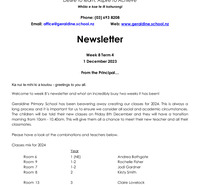Geraldine Primary School - 1 December 2023